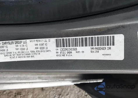 2012 Dodge Avenger Se z USA, uszkodzony, nr VIN 1C3CDZAG1CN315628